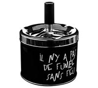 Cendrier en métal avec Poussoir D 9,5 cm - Atmosphera