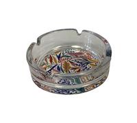 Cendrier en verre - Feuilles BLANC G