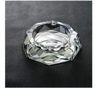 Cendrier en verre - Grand cendrier en cristal résistant pour cigarettes et cigares - Convient pour l'intérieur et l'extérieur
