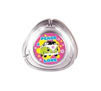 Cendrier en Verre Peace and Love Incolore G
