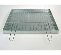 Cendrier et grille de cuisson 60 x 50 cm avec poignées rabattables | Cheminée pour barbecue