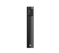 Cendrier Extérieur En Acier Inoxydable Brossé, Cendrier Verrouillable, Grand Commercial Pour Hôtel(Black)