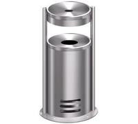 Cendrier extérieur sur socle tec-art, rond, argent