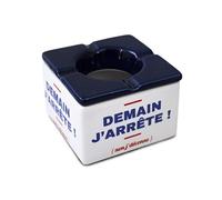 Cendrier marocain en céramique - blanc et bleu