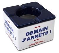 Cendrier marocain en céramique - blanc et bleu