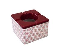 Cendrier marocain en céramique - Blanc et rouge