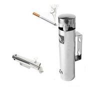 Cendrier mural d'extérieur - Poubelle cylindrique améliorée pour mégots de cigarettes - Récipient durable pour une utilisation en extérieur, idéal pour les espaces publics et privés