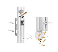 Cendrier Mural extérieur en Acier Inoxydable verrouillable Poubelle de Cigarette pour pub Garden Bureau Smoking Box