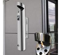Cendrier Mural Pour Extérieur En Acier Inoxydable, Avec Base Amovible Et Système De Verrouillage ; Idéal Pour Pubs, Bars, Bureaux, Restaurants Et Cafés(Silver)