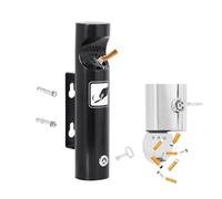 Cendrier mural verrouillable en acier inoxydable - Poubelle à cigarettes d'extérieur pour pub, jardin, bureau, boîte à fumer - Poubelle à cigarettes verrouillable - Cendrier