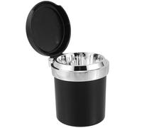 Cendrier pour Voiture Noir en Abs avec Couvercle, Format Compact