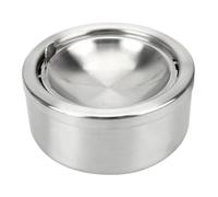 Cendrier rond avec couvercle - Acier inoxydable
