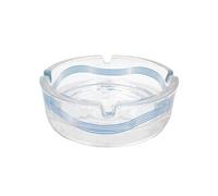 La Plume Dorée – Cendrier rond en verre – Olympique de Marseille – Transparent