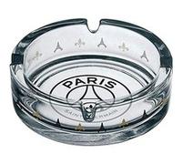 Cendrier rond en verre Paris Saint Germain logo noir et or TRANSPARENT G