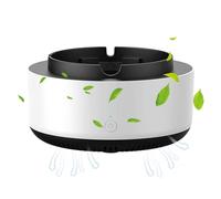 Cendrier Sans Fumée - Cendrier Purificateur D'air 2 En 1, Cendrier Électronique Intelligent À Circulation D'air À 360 °, Cendrier Purificateur D'air À Ions Négatifs Pour Intérieur - Blanc