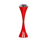 Cendrier sur pied avec couvercle coupe-vent pour terrasse Rouge