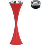 Cendrier sur pied avec couvercle en acier inoxydable contemporain autonettoyant - Cendrier créatif intelligent amovible - Cendrier de terrasse coupe-vent (Design A rouge)