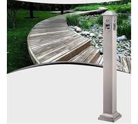 Cendrier Sur Pied Pour Terrasse Et Patio, Cendrier Sur Pied D'extérieur - Grand Et Haut, Résistant Au Vent, Pour Mégots De Cigarettes Et Cigares(Silver)