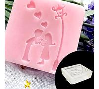 CENGPXGH Tampon de savon en acrylique transparent, sans poignée Z0119QL | Tampon de gaufrage transparent avec poignée amovible pour savon cadeau créatif