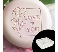 CENGPXGH Tampon de savon en acrylique transparent, sans poignée Z0578LY | Tampon de gaufrage transparent avec poignée amovible pour savon cadeau créatif