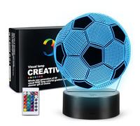 CENOVE Cadeau Garçon 4 5 6 7 8 9+Ans, Cadeau Foot Garcon, Cadeaux de Lampe de Football 3D avec 16 Changements de Couleur et Télécommande,Chambre Enfant Garcon
