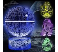 Cenove Star Wars Lampe 3d Illusion Veilleuse, Led 3d Lampe Hologramme Avec 16 Couleurs Changeantes Et Télécommande, Cadeaux De N32. Multicolore