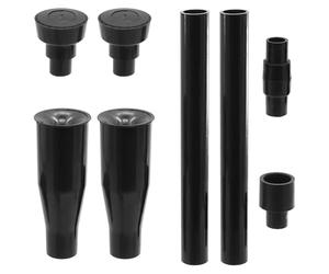 CENPEK Kit de buse de Pompe de Bassin 8 pièces, Pompe de Fontaine de Jardin en Plastique, Ensemble de têtes de Cascade, Petit kit de tête de buse de Fontaine (Noir)