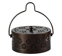 CENPEK Porte-bobine anti-moustique, Encensoir Brûleur d'Encens Portable pour Maison et Camping (Bronze)