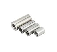 CENSIVI Écrous de Raccordement M4 x 8 mm - Manchons Filetés Longs Ronds Écrou de Connexion filetage intérieur continu en Acier Inoxydable 304, 5 Pièces