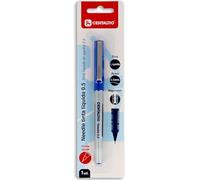 Centauro - Stylo pointe aiguille, aiguille 0,5 mm, encre liquide, couleur bleue, grande pression, trait fin, moins de pression lors de l'écriture, parfait comme matériel scolaire