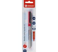 Centauro - Stylo pointe aiguille, aiguille 0,5 mm, encre liquide, couleur rouge, grande pression, trait fin, moins de pression lors de l'écriture, parfait comme matériel scolaire