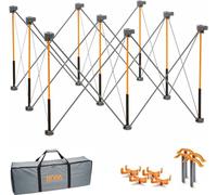 Centipede CK9S – Table de travail pliante 4x4 pieds, table de travail et table de montage pliables avec structure en acier à 9 traverses – Banc de travail mobile, table de serrage et table de découpe