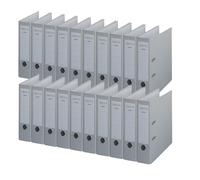 Centra Lot de 20 chemises standard (carton gris RC, plastifié avec film PP, A4, dos de 8 cm, chromos) gris