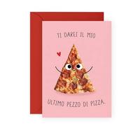 Central 23 Biglietto Amore Pizza Fetta Di Vita Anniversario Compleanno Romantico Marito Moglie Fidanzato Fidanzata Partner Tesoro Regalo Coppia Con Adesivi Di