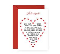 Central 23 Biglietto Auguri Per Marito E Moglie - AL MIO UNICO VERO AMORE - Dolci Biglietti Di Auguri Per Uomo Donna - Biglietti auguri Amore Per Fidanzato E Fidanzata - Forniti Con Adesivi - Di