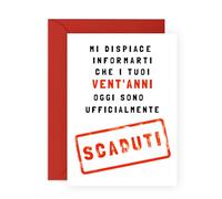 Central 23 Biglietto Di Auguri Per 30° Compleanno Per Uomo - Trenta - Divertenti Biglietti Di Compleanno Per Figlio O Figlia - Regalo 30 Anni Donna - Viene Fornito Con Adesivi - Di