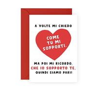 Central 23 Biglietto di compleanno per uomo donna - COME TU MI SUPPORTI - Biglietto divertente per anniversario di matrimonio per marito moglie - Biglietto divertente per fidanzato fidanzata