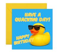 CENTRAL 23 Carte d'anniversaire - « Have a Quacking Day ! » - Mignon canard - Carte de vœux amusante pour lui, elle, amis, fils, fille, nièce, neveu, cousin, enfants, enfants de tous âges - Livré avec