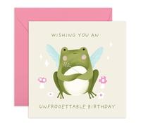 Central 23 Carte d'anniversaire pour elle - Anniversaire inoubliable - Fée grenouille - Jeu de mots - Cartes d'anniversaire humoristiques pour filles - Cadeaux pour amie, sœur, nièce, cousine - Livré