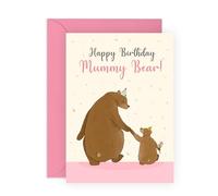 Central 23 Carte d'anniversaire pour maman - Happy Birthday Mummy Bear - Carte d'anniversaire animal - Jolies cartes de vœux pour maman - Carte d'anniversaire pour mère de la part de son fils et fille