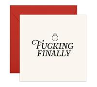 Central 23 Carte de fiançailles amusante - F*cking Finally Engaged - Cartes de vœux amusantes pour fils et belle-fille - Carte de félicitations pour amis - Livré avec de jolis autocollants