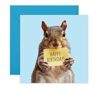 Central 23 Carte de vœux - Happy Birthday - Parfait pour célébrer avec un joli motif écureuil - Carte anniversaire pour homme femme maman papa frère soeur - Livré avec des autocollants