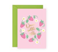 Central 23 Carte Greeting Sweet Baby Girl Strawberry New Daughter Son Touch Of Sweetness Douche de bébé Announcements Stickers
