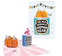 Central 23 Carte Pop up pour homme et femme - My Favourite Human Bean - Carte anniversaire de mariage pour mari - Carte amour pop-up 3D pour petit ami, petite amie