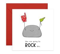 Central 23 Carte porte-bonheur pour homme et femme - You Are Going To Rock This - Jolies cartes d'encouragement pour amis - Carte de vœux pour examen d'études - Livré avec des autocollants