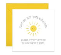 Central 23 Cartes de vœux de condoléances - Sending You Some Sunshine - Carte de condoléances - Carte de deuil - Thinking Of You, deuil, deuil, cadeau commémoratif - Livré avec autocollants