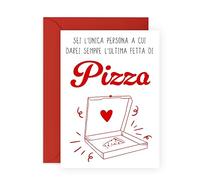 Central 23 Divertente biglietto anniversario per donna uomo - L'ULTIMA FETTA DI PIZZA - Anniversario matrimonio - Biglietto di auguri di compleanno marito moglie - per San Valentino - di