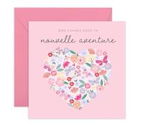 Central 23 Félicitations pour votre nouveau travail - Carte de vœux motivante pour collègues ou amis - Bonne chance pour cette nouvelle aventure pro - Cadeau plein d’encouragements avec autocollants