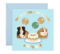 Central 23 - Jolie carte d'anniversaire pour elle - « You're Guinea Have a Great Birthday » - Design amusant pour lui - Carte sur le thème du cochon d'Inde - Livré avec des autocollants mignons.