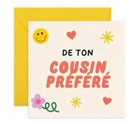 Central 23 Karte für Cousin und Cousine - Von deinem Liebling - Geschenk für Verwandte, Familie und beste Freunde - Lustige Glückwunschkarte - Inklusive Sticker und Umschlag